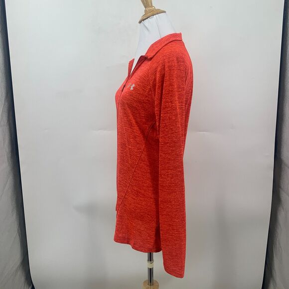 Under Armour Training Shirt Womens M Medium Flame Half Zip Space Dye HeatGear - Picture 4 of 9